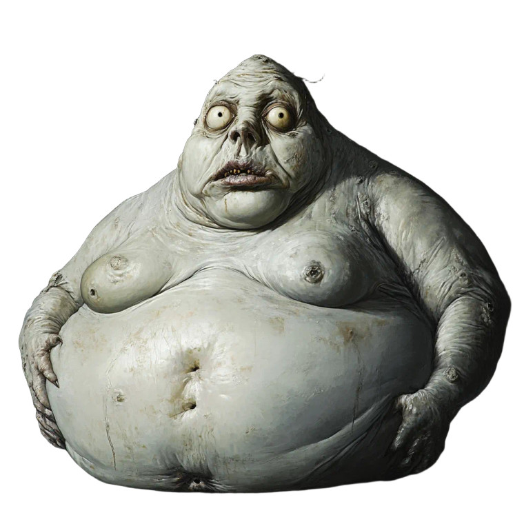 Evil Obese Entity Vinyl Car Decal Sticker – Waterproof & UV-Resistant 8"