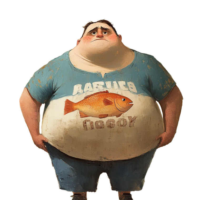 Fish Shirt Loser Vinyl Car Decal Sticker – Waterproof & UV-Resistant 8"