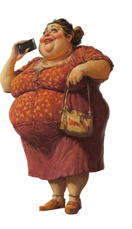 Giant Lady Talking Vinyl Car Decal Sticker – Waterproof & UV-Resistant 8"