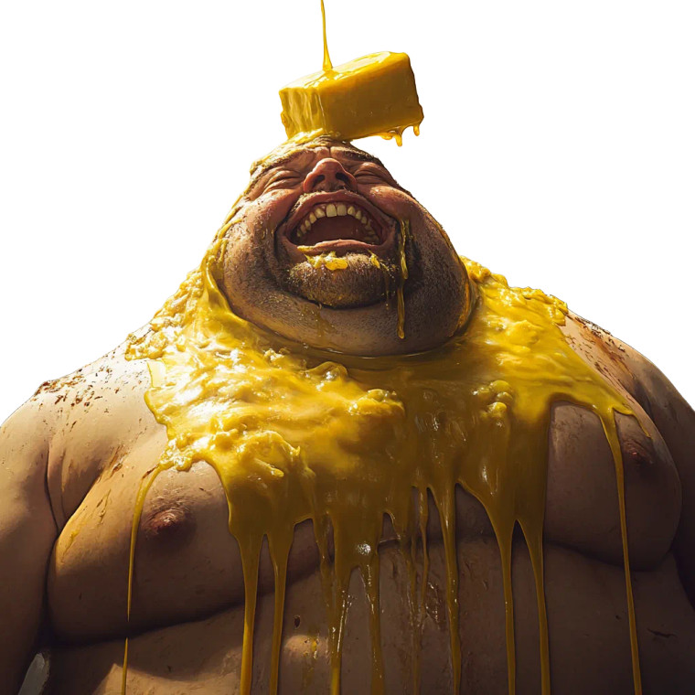 Sliding Butter Feast Vinyl Car Decal Sticker – Waterproof & UV-Resistant 8"