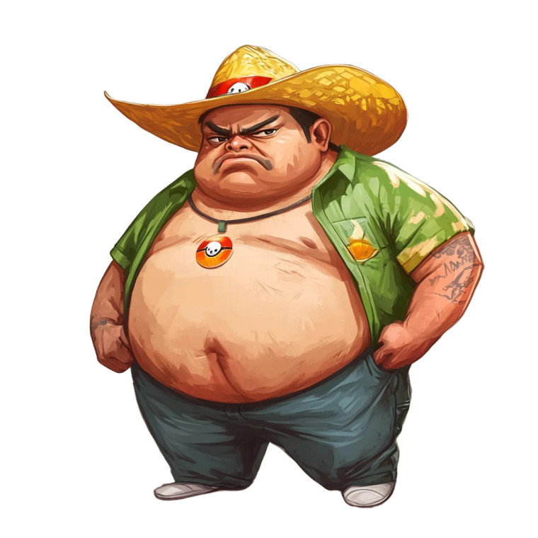 Mexican Pokemon Dude Vinyl Car Decal Sticker – Waterproof & UV-Resistant 8"