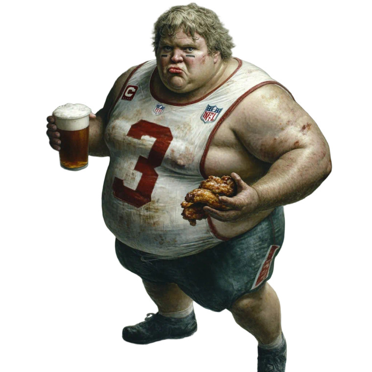 Nfl Quarterback Feasting Vinyl Car Decal Sticker – Waterproof & UV-Resistant 8"