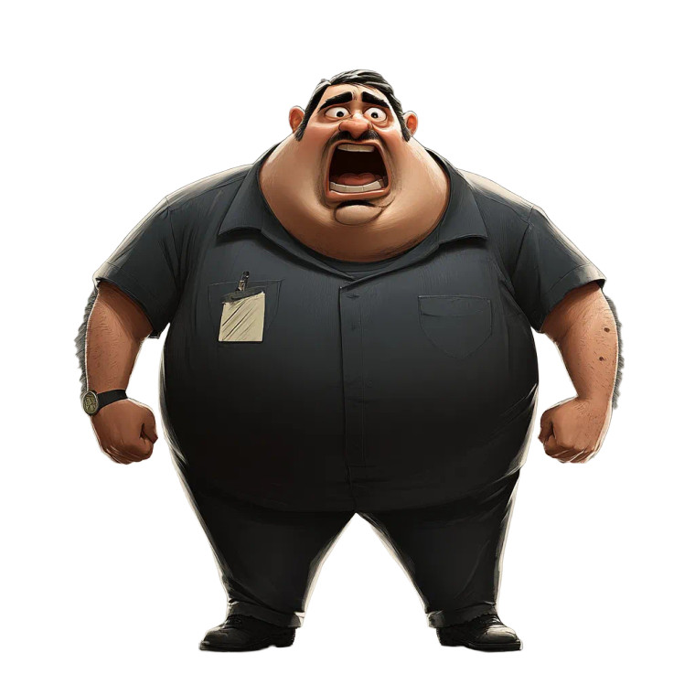 Cartoonish Criminal Vinyl Car Decal Sticker – Waterproof & UV-Resistant 8"