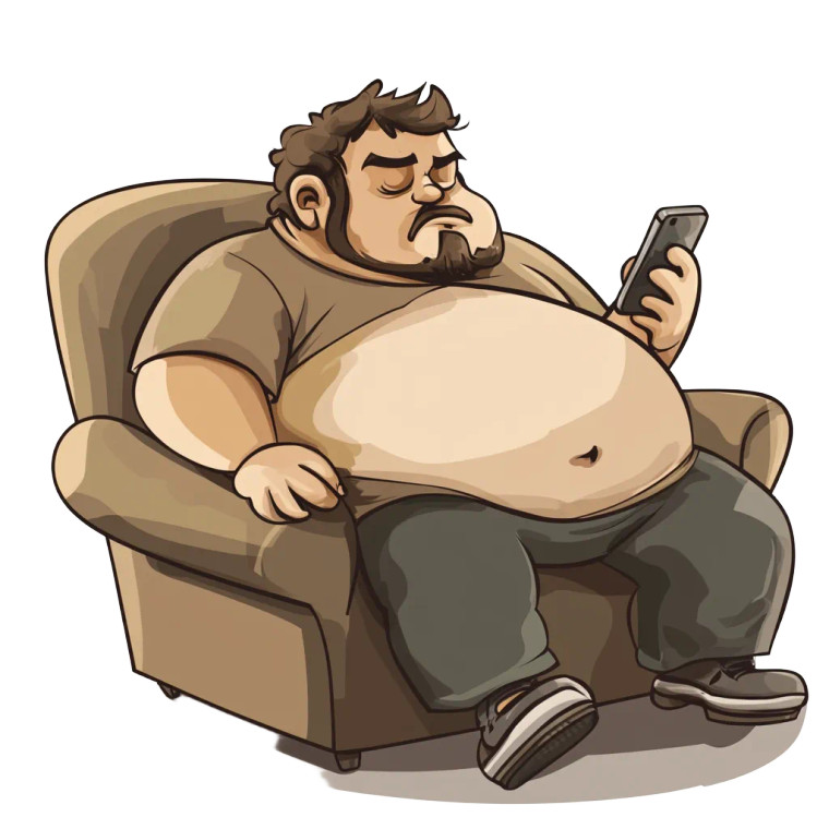 Slouching Man Vinyl Car Decal Sticker – Waterproof & UV-Resistant 8"