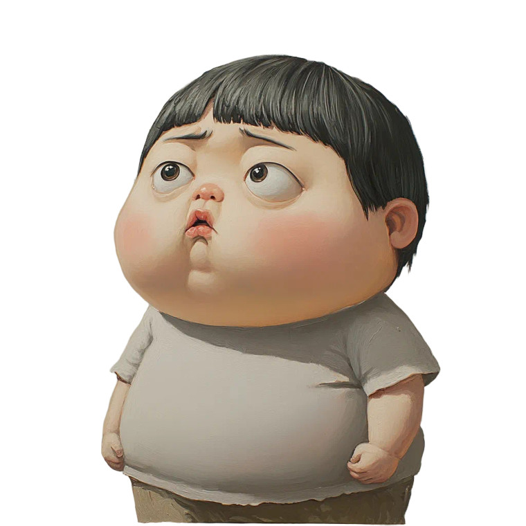 Cute Confused Toddler Vinyl Car Decal Sticker – Waterproof & UV-Resistant 8"