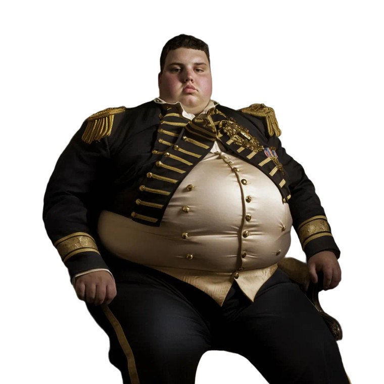 Uniformed Heavy Man Vinyl Car Decal Sticker – Waterproof & UV-Resistant 8"