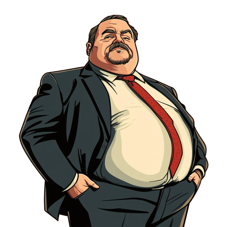 Smiling Suited Guy Vinyl Car Decal Sticker – Waterproof & UV-Resistant 8"