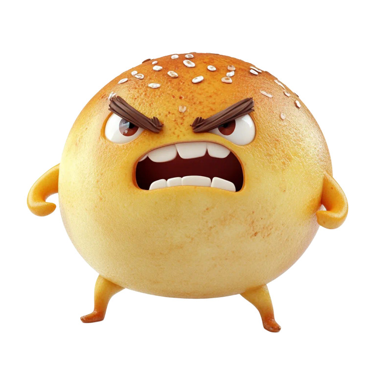 Oven Bun Character Vinyl Car Decal Sticker – Waterproof & UV-Resistant 8"