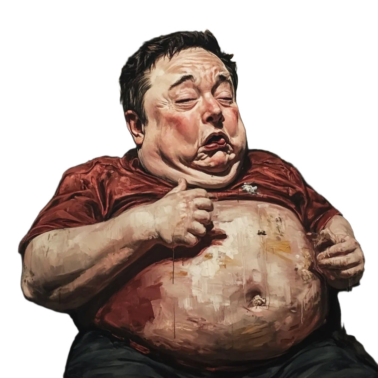 Fat Crying Baby Elon Vinyl Car Decal Sticker – Waterproof & UV-Resistant 8"