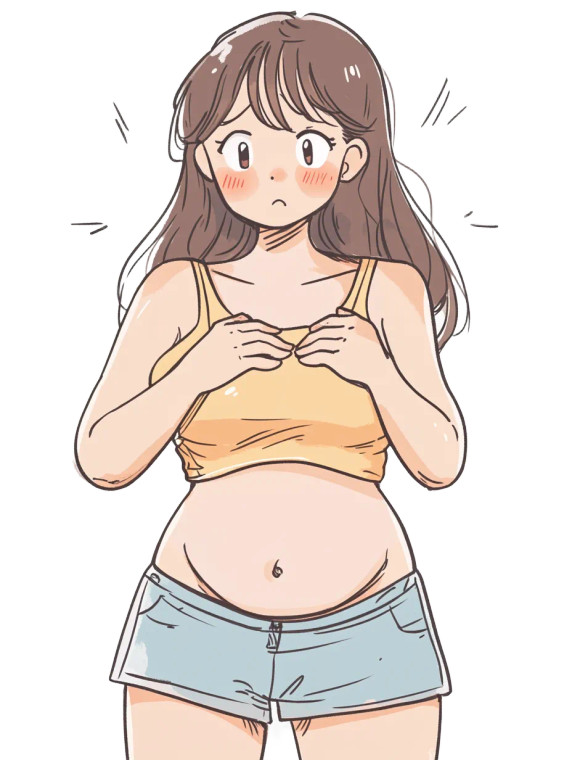 Frustrated Cartoon Woman Vinyl Car Decal Sticker – Waterproof & UV-Resistant 8"