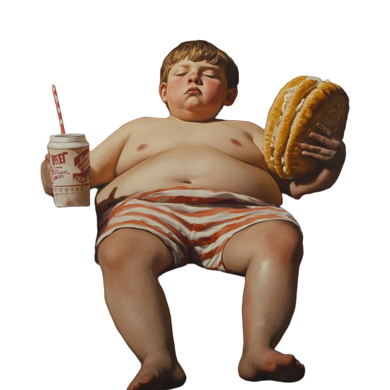 Fat Kid Vinyl Car Decal Sticker – Waterproof & UV-Resistant 8"