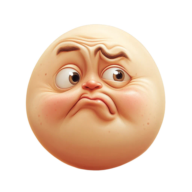 Double Chin Emoji V2 Vinyl Car Decal Sticker – Waterproof & UV-Resistant 8"