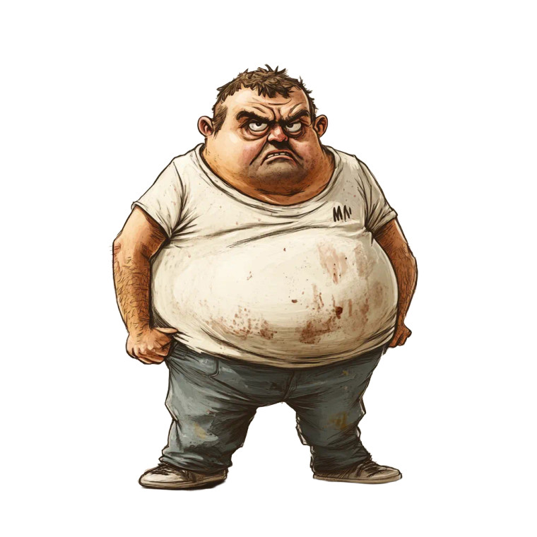 Greedy Small Man V2 Vinyl Car Decal Sticker – Waterproof & UV-Resistant 8"