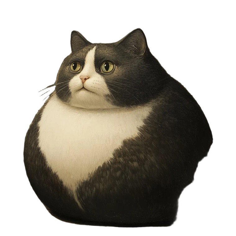 Fat Cat V9 Vinyl Car Decal Sticker – Waterproof & UV-Resistant 8"