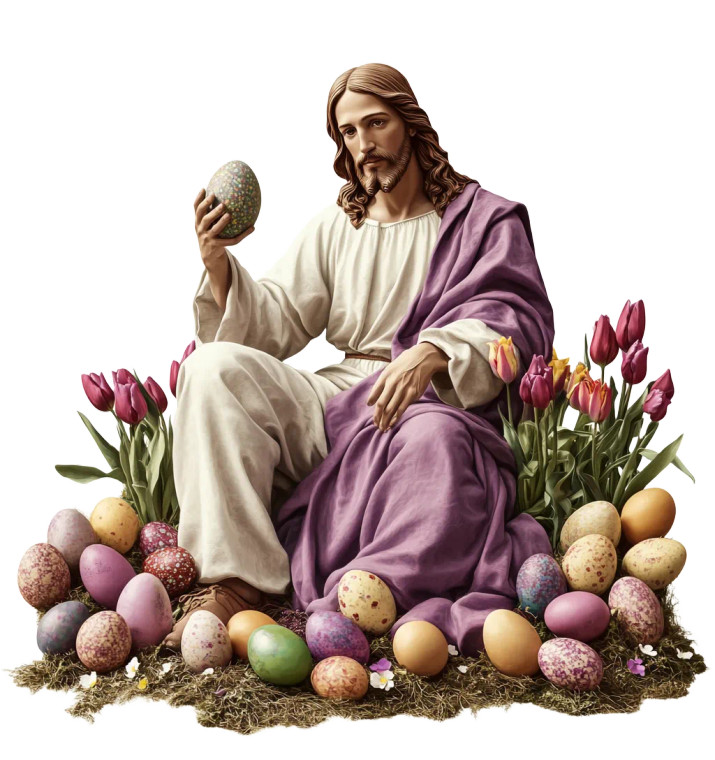Easter Jesus Scene Vinyl Car Decal Sticker – Waterproof & UV-Resistant 8"
