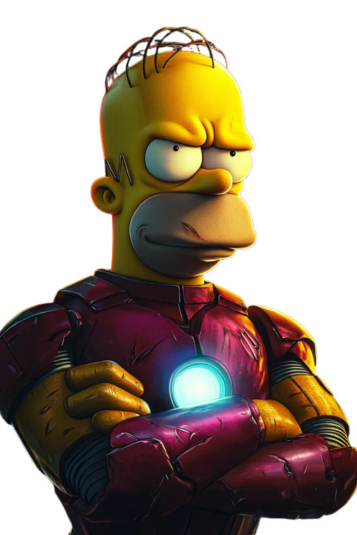 Homer Ironman Vinyl Car Decal Sticker – Waterproof & UV-Resistant 8"