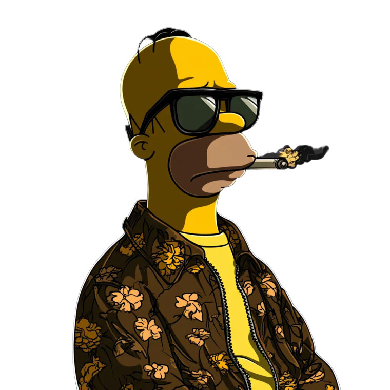 Homer As Hunter Vinyl Car Decal Sticker – Waterproof & UV-Resistant 8"