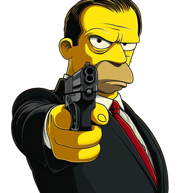 Simpson Bond Vinyl Car Decal Sticker – Waterproof & UV-Resistant 8"