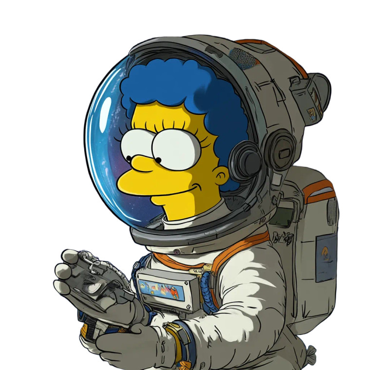 Astronaut Marge Vinyl Car Decal Sticker – Waterproof & UV-Resistant 8"
