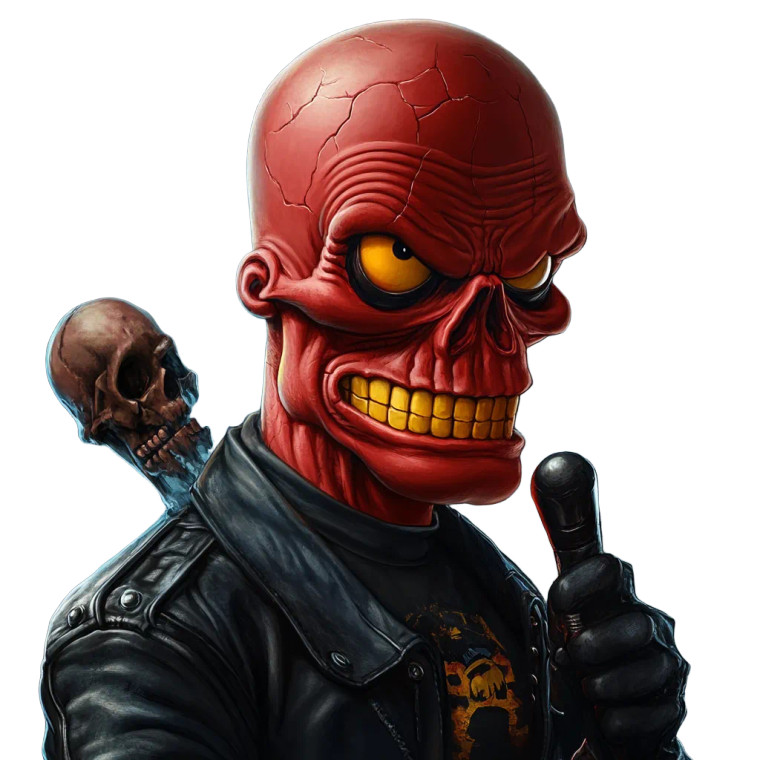 Simpsons Redskull Vinyl Car Decal Sticker – Waterproof & UV-Resistant 8"