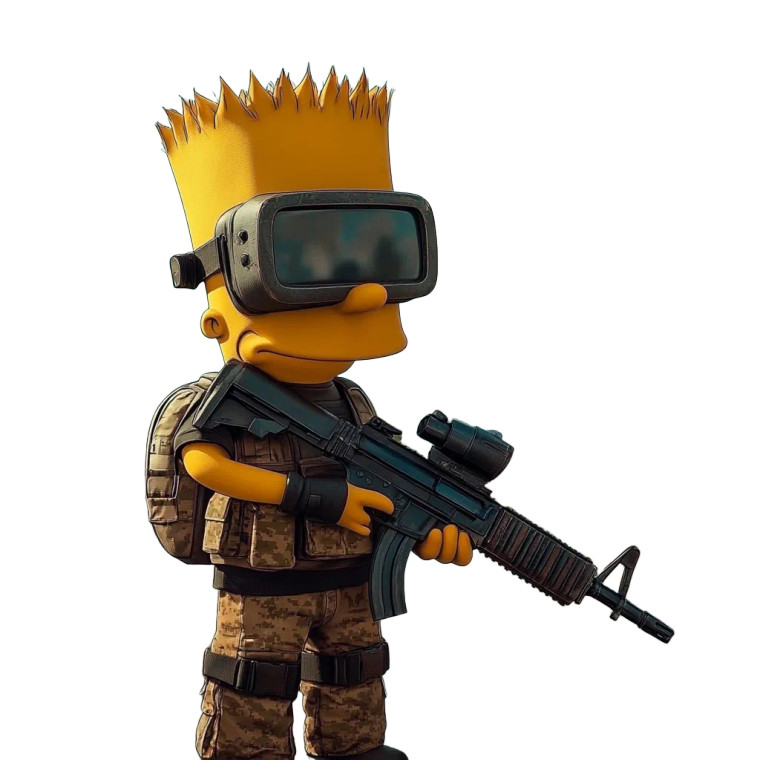 Bart As Pubg Character Vinyl Car Decal Sticker – Waterproof & UV-Resistant 8"