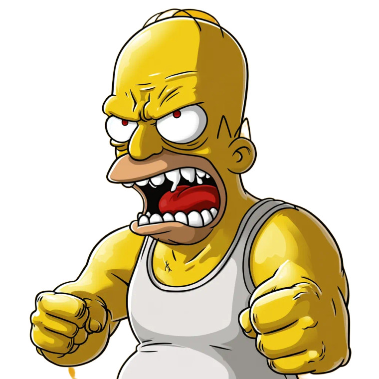 Roid Rage Simpsons Vinyl Car Decal Sticker – Waterproof & UV-Resistant 8"