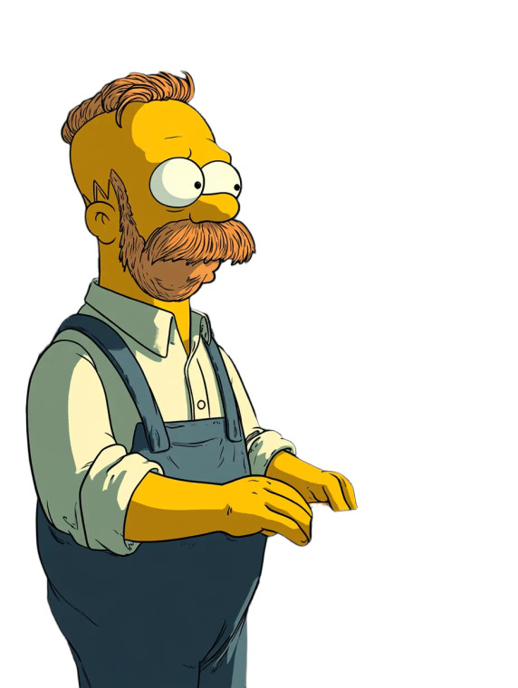 Ned Flanders Factory Vinyl Car Decal Sticker – Waterproof & UV-Resistant 8"
