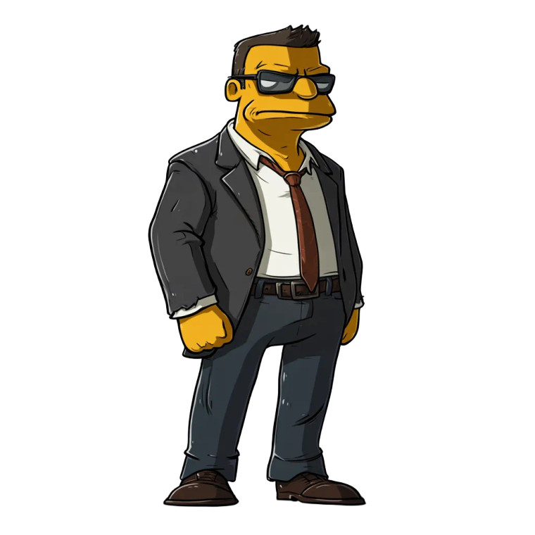 Scary Mafia Man Vinyl Car Decal Sticker – Waterproof & UV-Resistant 8"