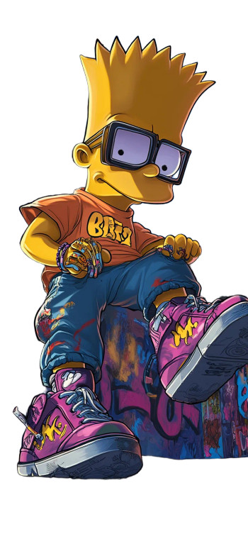 Bart Simpson Rapper V2 Vinyl Car Decal Sticker – Waterproof & UV-Resistant 8"