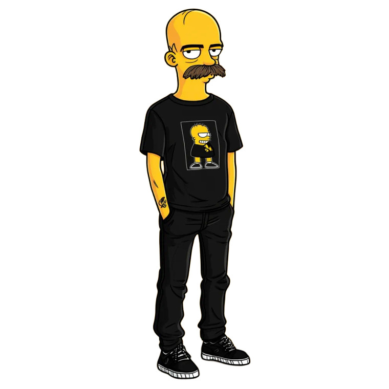 Bald Moustached Man Vinyl Car Decal Sticker – Waterproof & UV-Resistant 8"