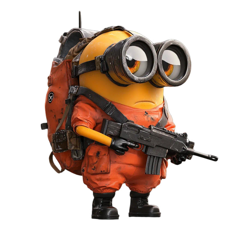 Patrolling Minion Vinyl Car Decal Sticker – Waterproof & UV-Resistant 8"