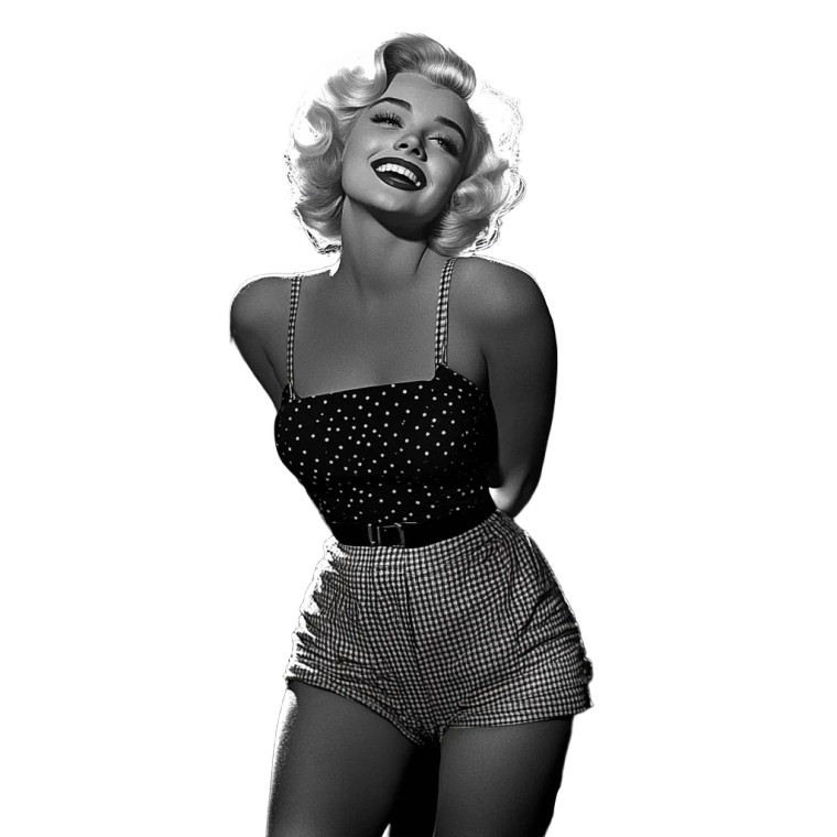 Marilyn Monroe Pose V4 Vinyl Car Decal Sticker – Waterproof & UV-Resistant 8"