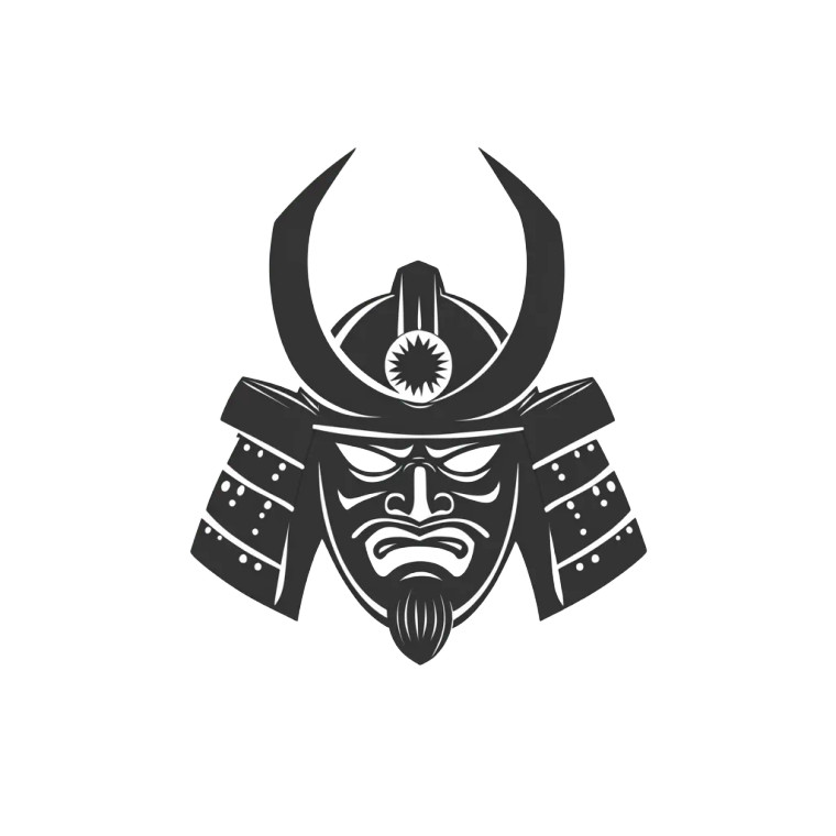 Samurai Icon Vinyl Car Decal Sticker – Waterproof & UV-Resistant 8"