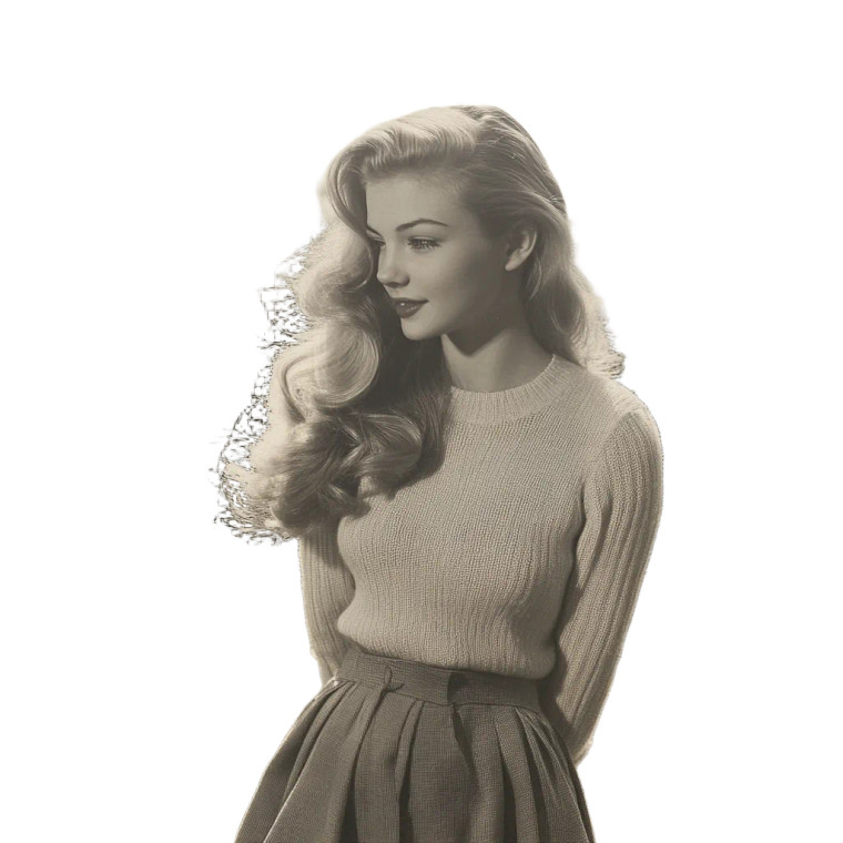 1950S Fashion Portrait Vinyl Car Decal Sticker – Waterproof & UV-Resistant 8"