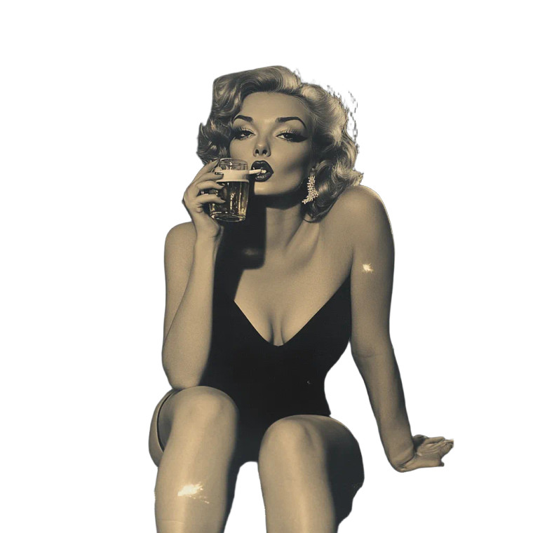 Vintage Marilyn Lookalike Vinyl Car Decal Sticker – Waterproof & UV-Resistant 8"