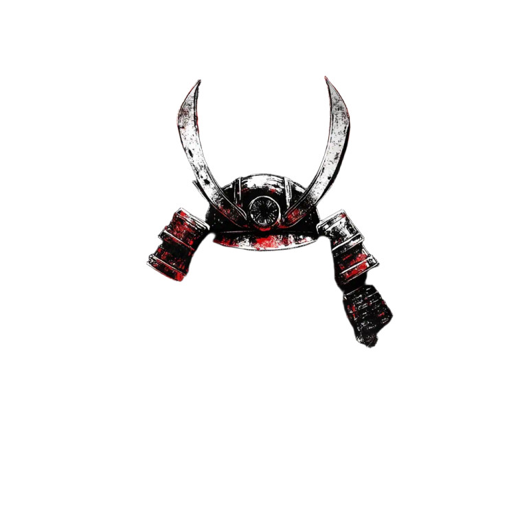 Space Age Samurai Vinyl Car Decal Sticker – Waterproof & UV-Resistant 8"