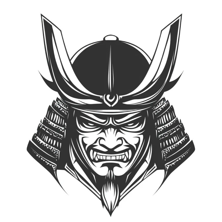Samurai Vector Icon Vinyl Car Decal Sticker – Waterproof & UV-Resistant 8"