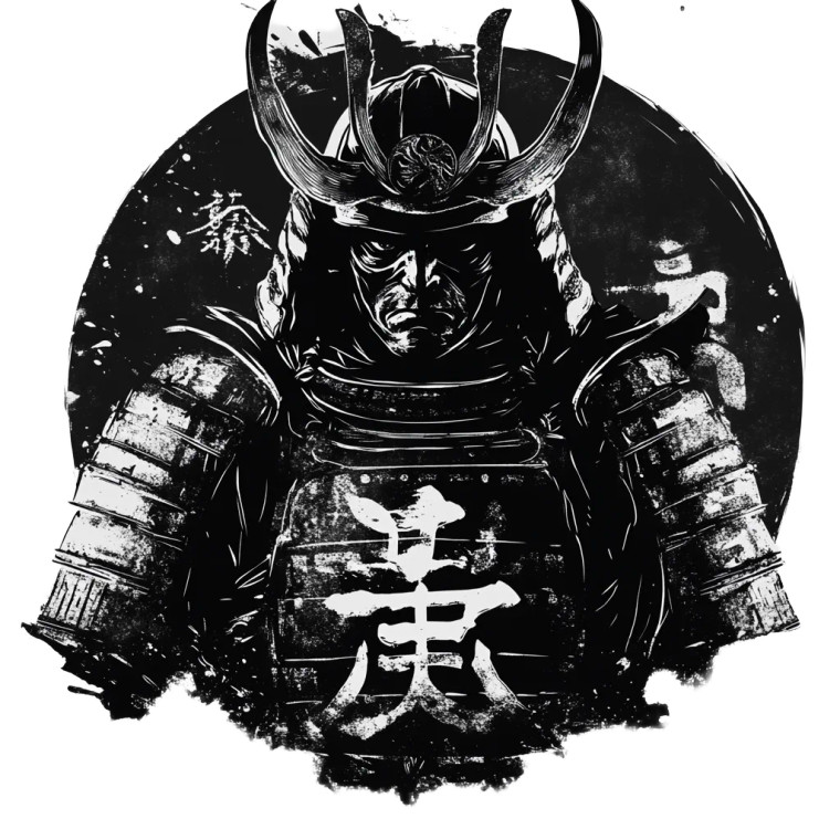 Evil Samurai Vinyl Car Decal Sticker – Waterproof & UV-Resistant 8"