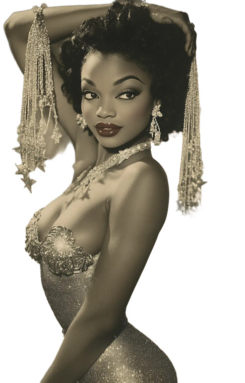 Vintage Burlesque Dancer V2 Vinyl Car Decal Sticker – Waterproof & UV-Resistant 8"