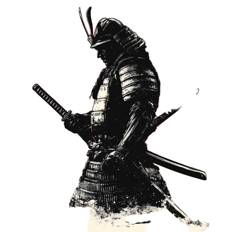 Samurai Ideogram Vinyl Car Decal Sticker – Waterproof & UV-Resistant 8"