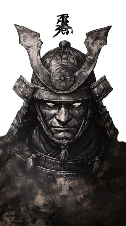 Samurai Warrior Mask Vinyl Car Decal Sticker – Waterproof & UV-Resistant 8"