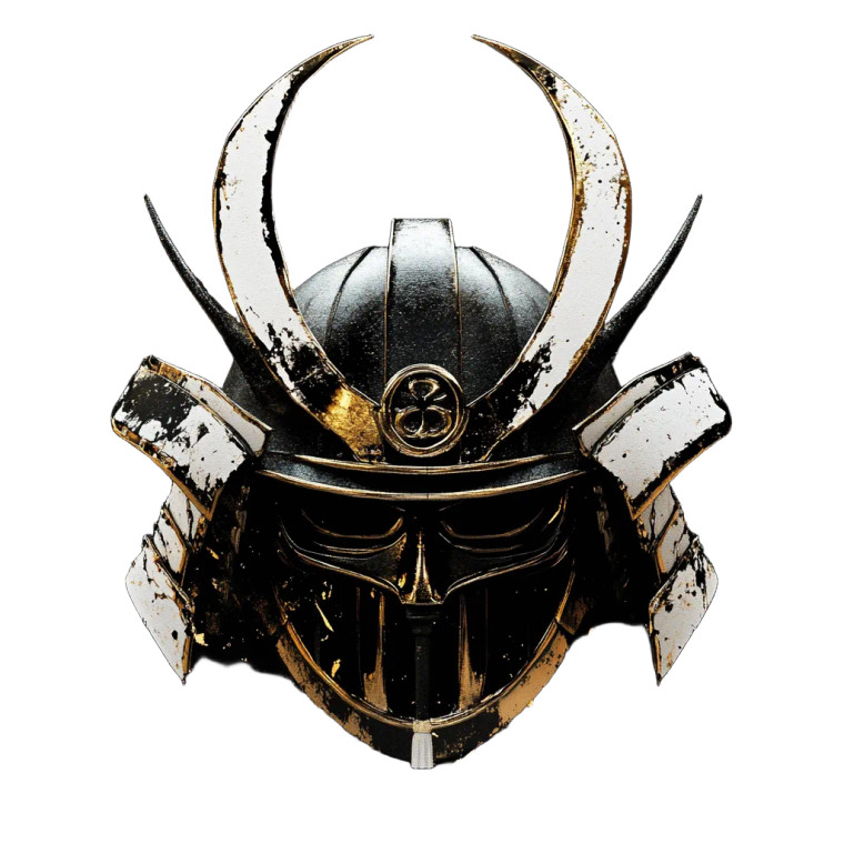 Samurai Helmet Logo V4 Vinyl Car Decal Sticker – Waterproof & UV-Resistant 8"