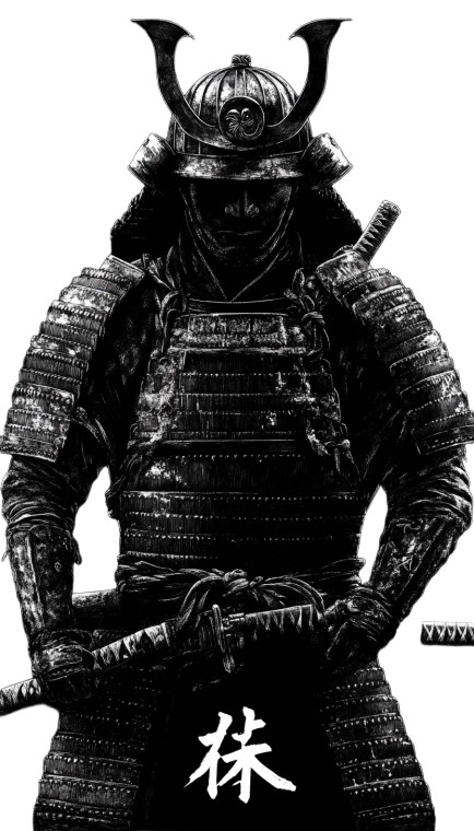 Epic Samurai T-Shirt Vinyl Car Decal Sticker – Waterproof & UV-Resistant 8"