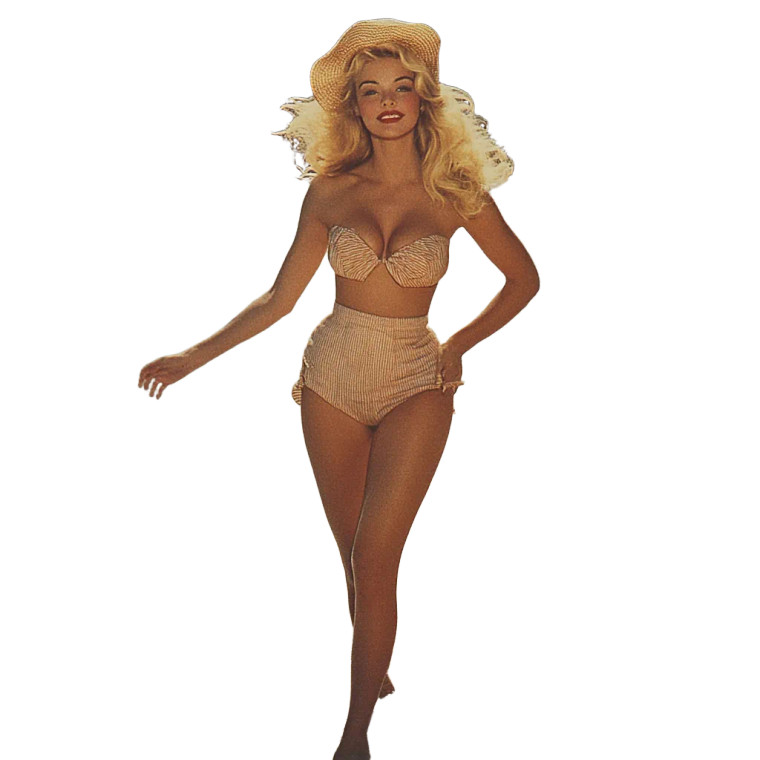 Vintage Beach Ad Vinyl Car Decal Sticker – Waterproof & UV-Resistant 8"