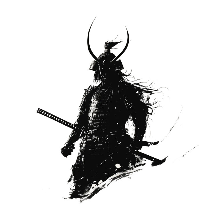 Samurai Silhouette V3 Vinyl Car Decal Sticker – Waterproof & UV-Resistant 8"