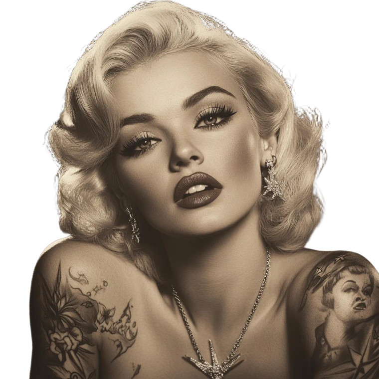 Retro Hollywood Tattooist Vinyl Car Decal Sticker – Waterproof & UV-Resistant 8"