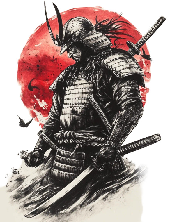 Samurai Warrior V3 Vinyl Car Decal Sticker – Waterproof & UV-Resistant 8"
