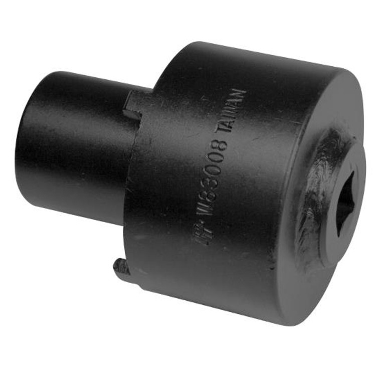 Performance Tool Spindle Nut Socket W83008 4 Lug; 1/2 Inch Drive; Black; Chrome Moly Steel