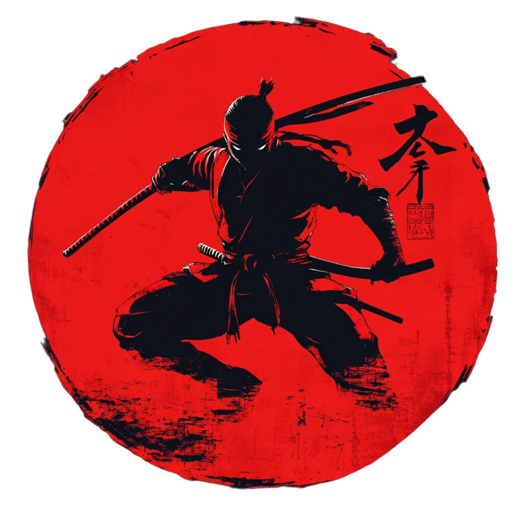 Banzai Ninja Logo Vinyl Car Decal Sticker – Waterproof & UV-Resistant 8"