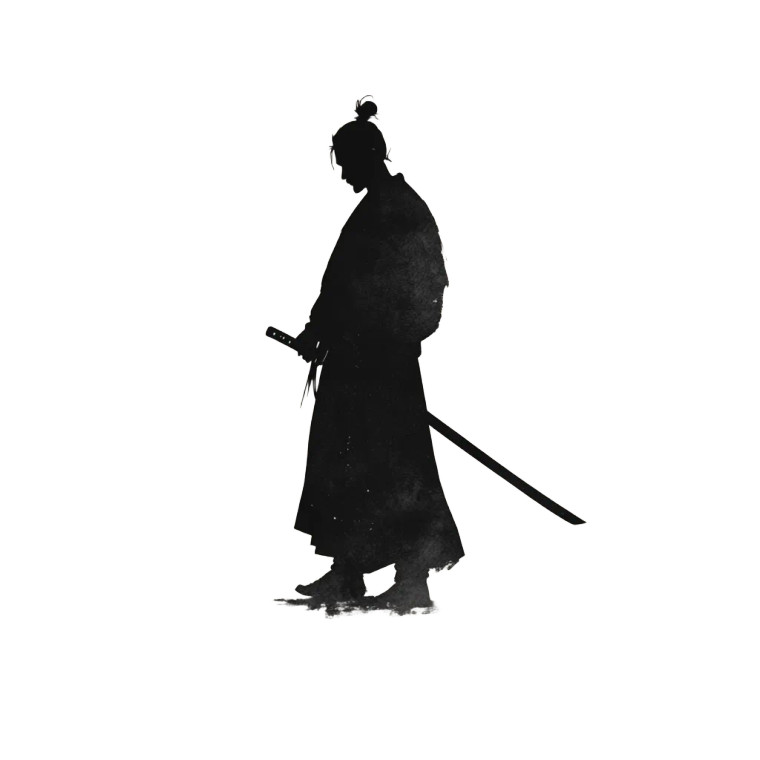 Samurai Silhouette V5 Vinyl Car Decal Sticker – Waterproof & UV-Resistant 8"